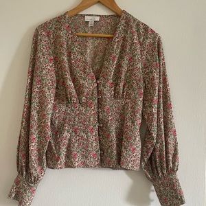 Topshop Sz,4 Floral blouse